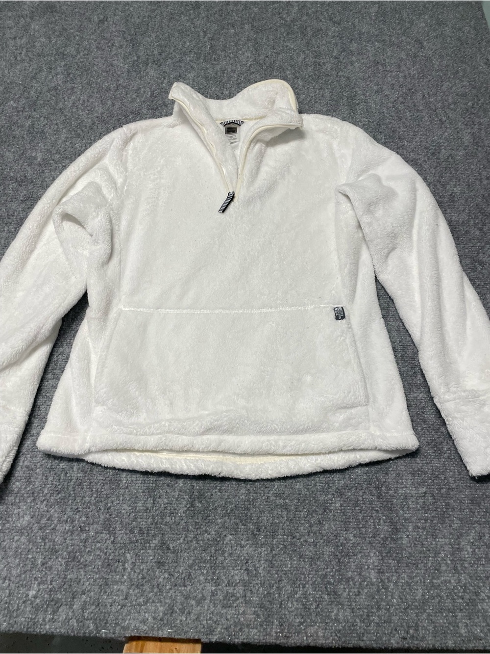 The North Face White Plush Sherpa Pullover
